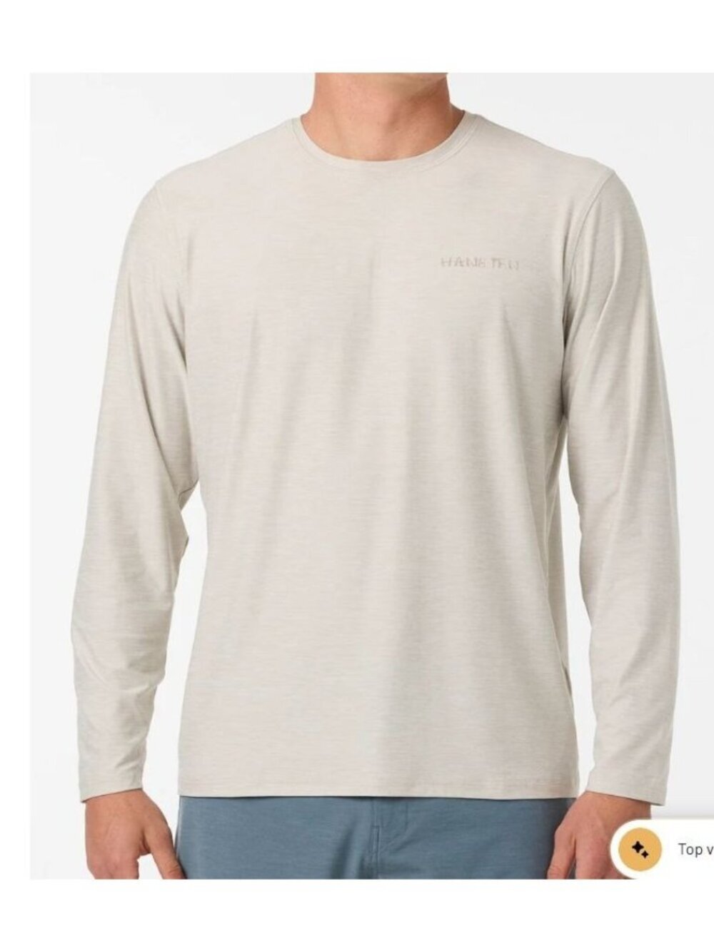 NWT Hang Ten Men's M Gray Long Sleeve Graphic T-Shirt Quick Dry UPF 50+  Tan - Picture 3 of 11